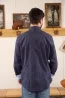 Chemise manches longues à pois bleu marine - Sir Seven