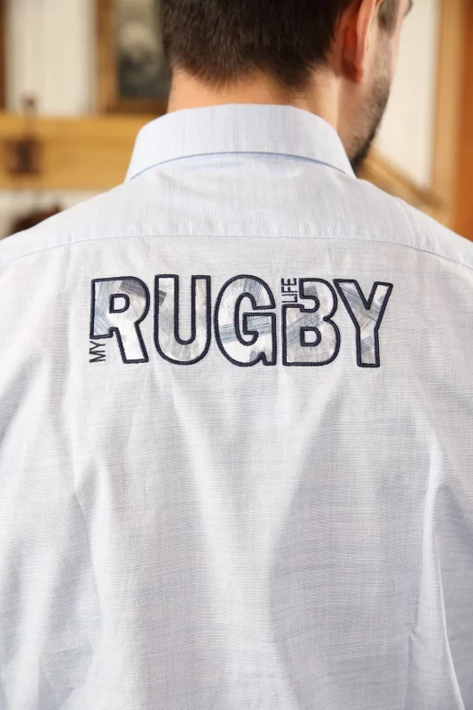 Chemise manches courtes bleu ciel rugby - Sir Seven