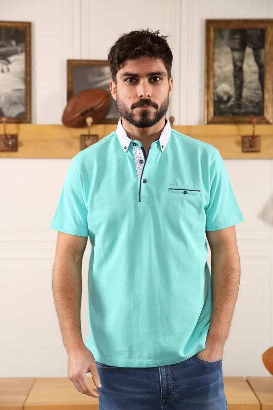 Polo Miami vert manches courtes - Sir Seven