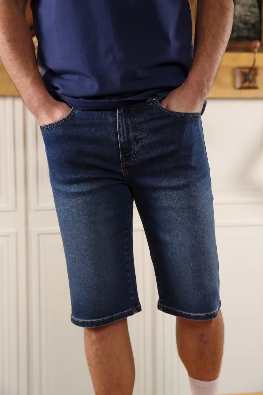 Bermuda Sir Seven en jean bleu moyen