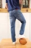 Jean Sir Seven straight en coton et polyester medium wash