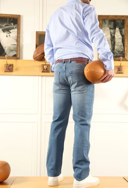 Jean Sir Seven straight light wash coton élasthanne