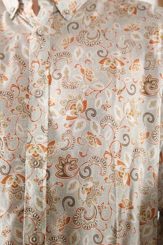 Chemise fluide à manches longues Sir Seven imprimés floraux