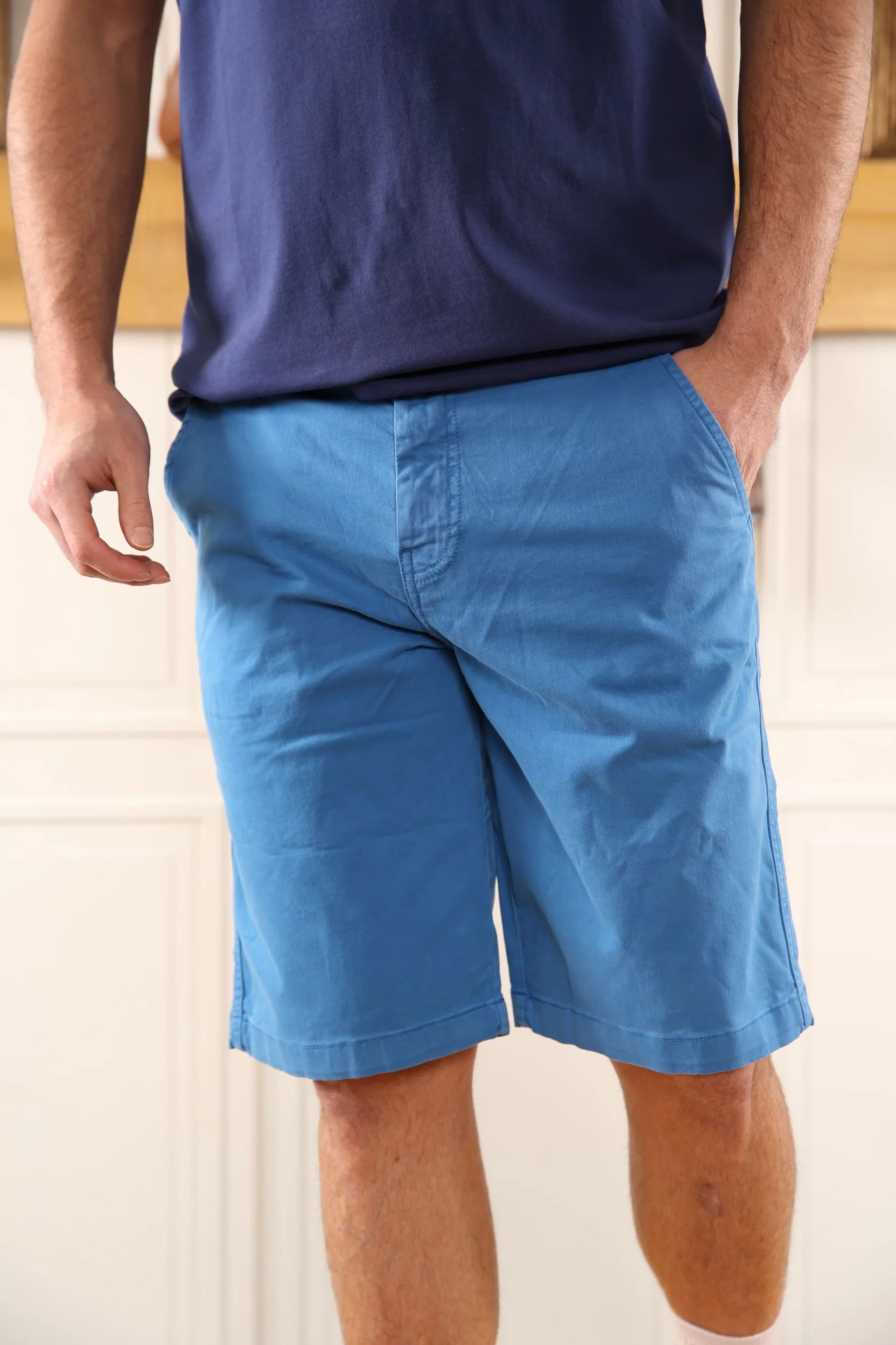 Short chino bleu coupe regular Homme - Sir Seven