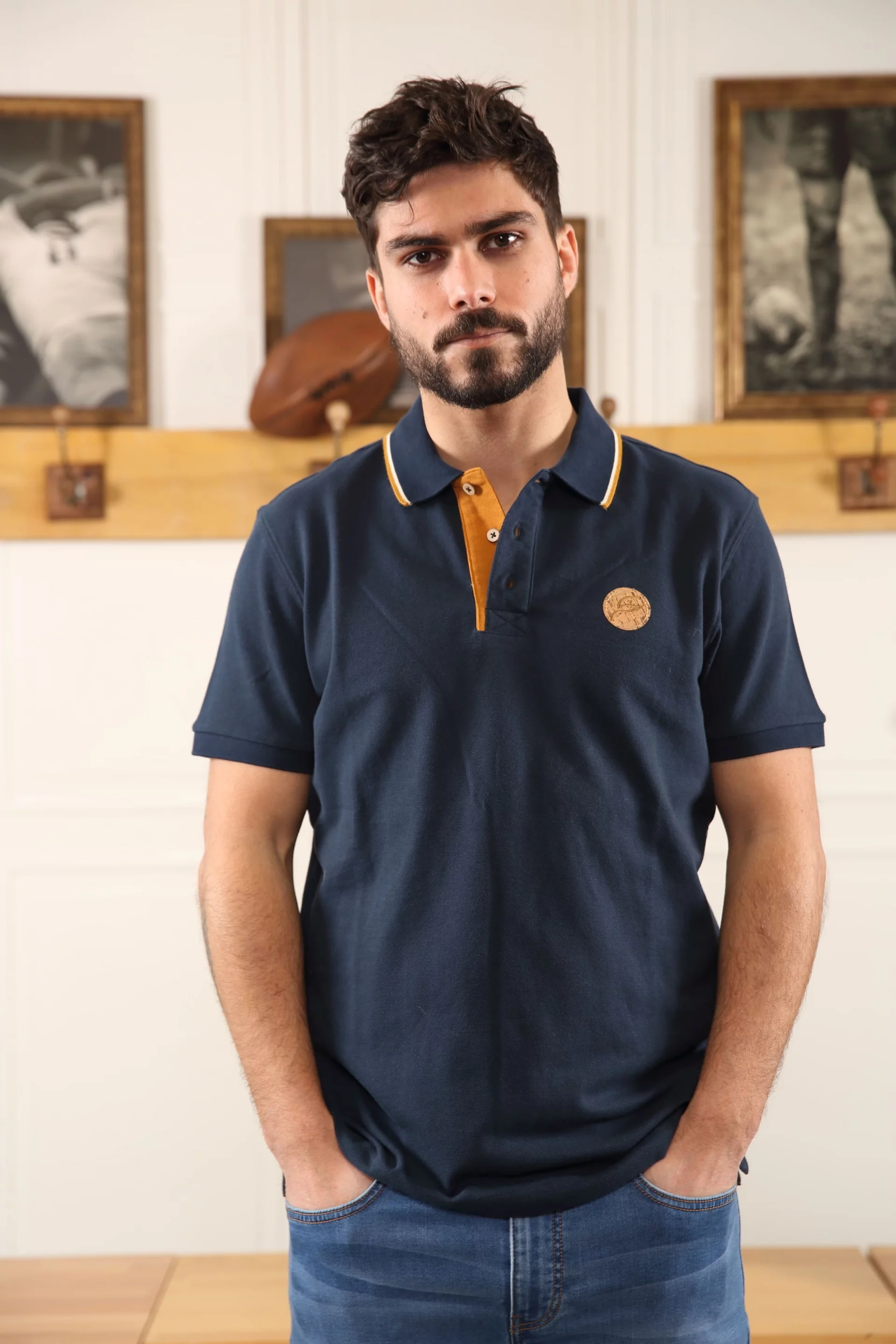 Polo manches courtes bleu marine Homme - Sir Seven