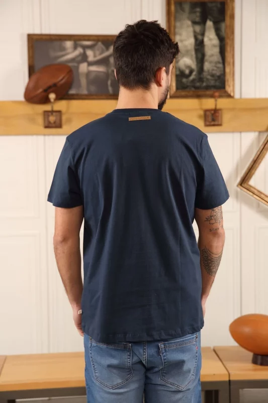 T-shirt bleu marine manches courtes Homme - Sir Seven