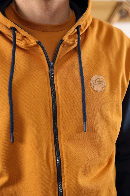 Sweat à capuche orange Homme - Sir Seven