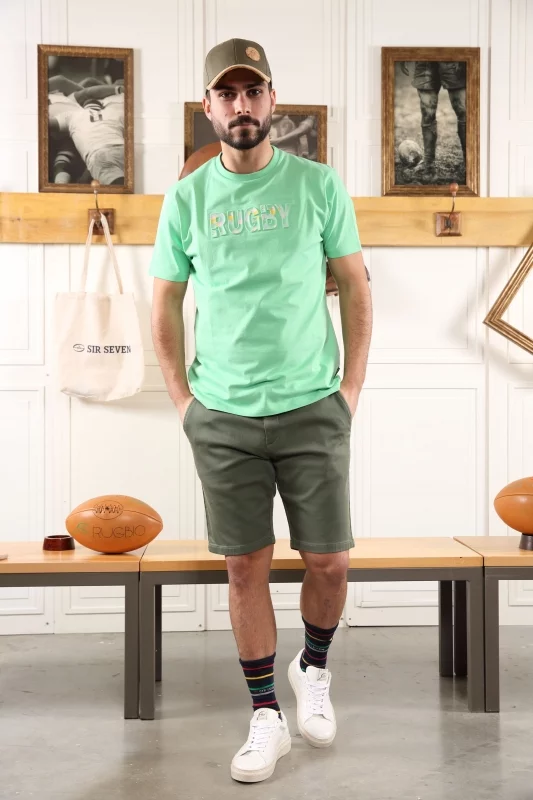 T-shirt vert My Rugby Life - Sir Seven