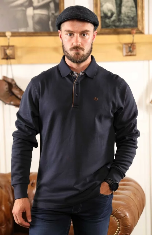 Polo homme manches longues...