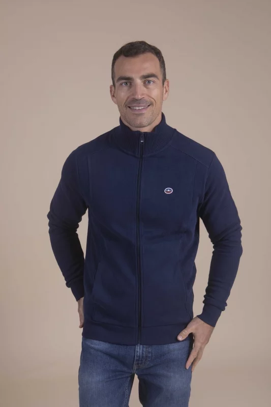 Gilet zippé rugbywear bleu...