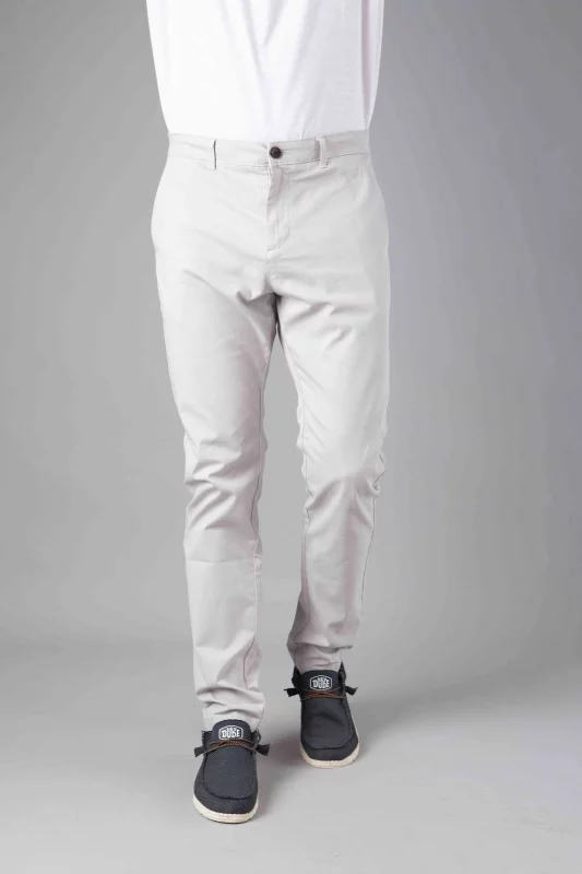 Pantalon chino gris homme,...