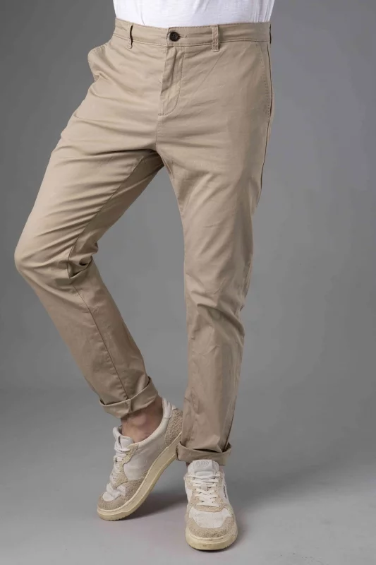 Pantalon chino beige homme...