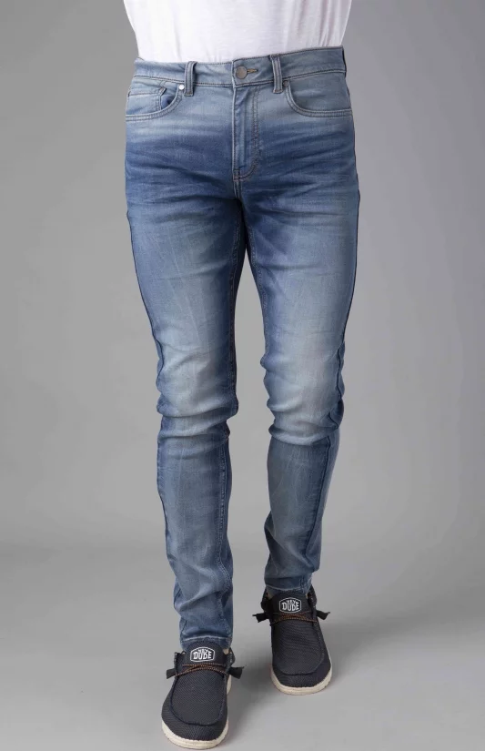 Jean slim bleu homme coton...