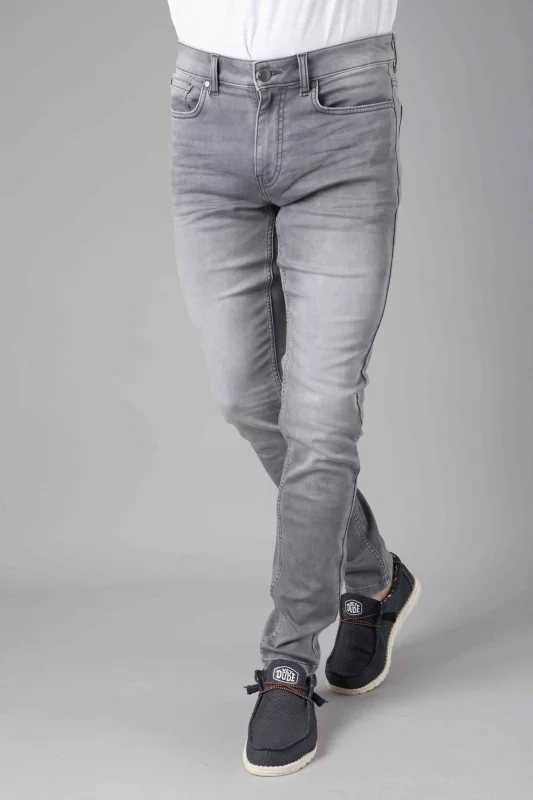 Jean slim gris homme coton...