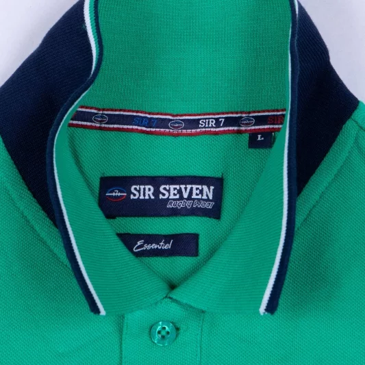 Polo de rugby manches courtes vert