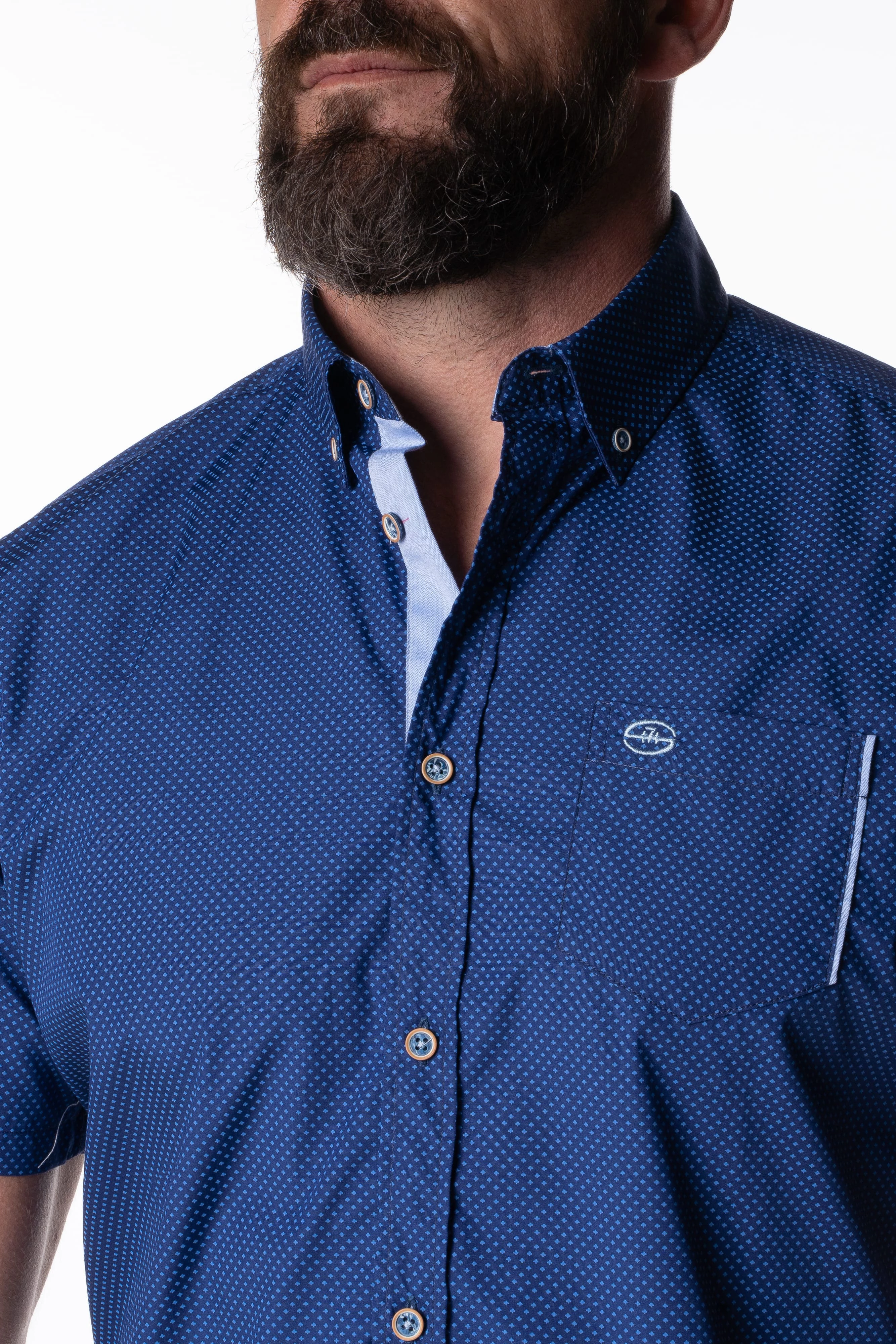 Chemise bleu marine homme hot sale